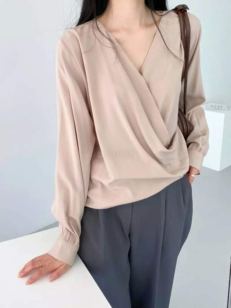 Ame - Korean Women Fashion - #thelittlethings - Slik Wrap Blouse - 7
