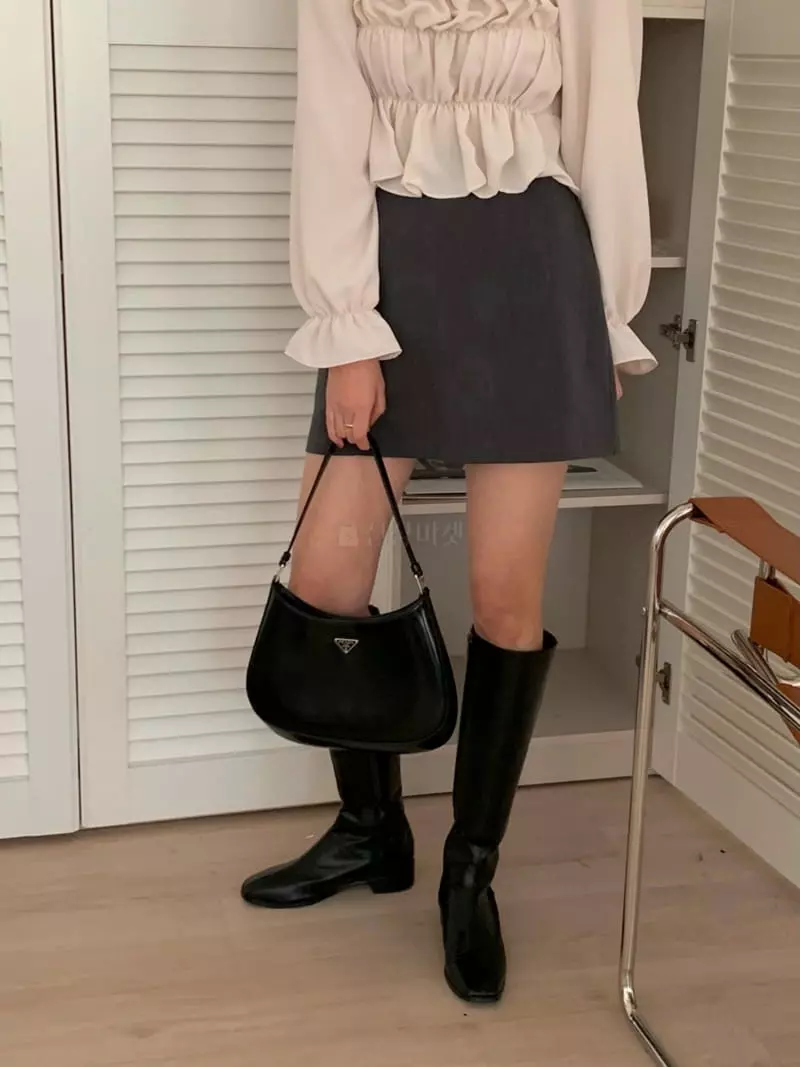 Ame - Korean Women Fashion - #vintagekidsstyle - Twill Mini Skirt - 11