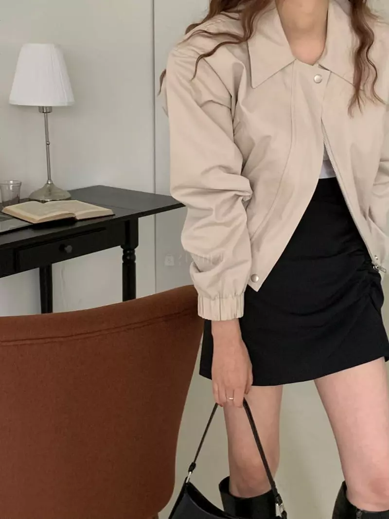 Ame - Korean Women Fashion - #vintagekidsstyle - Crop Field Jacket  - 9
