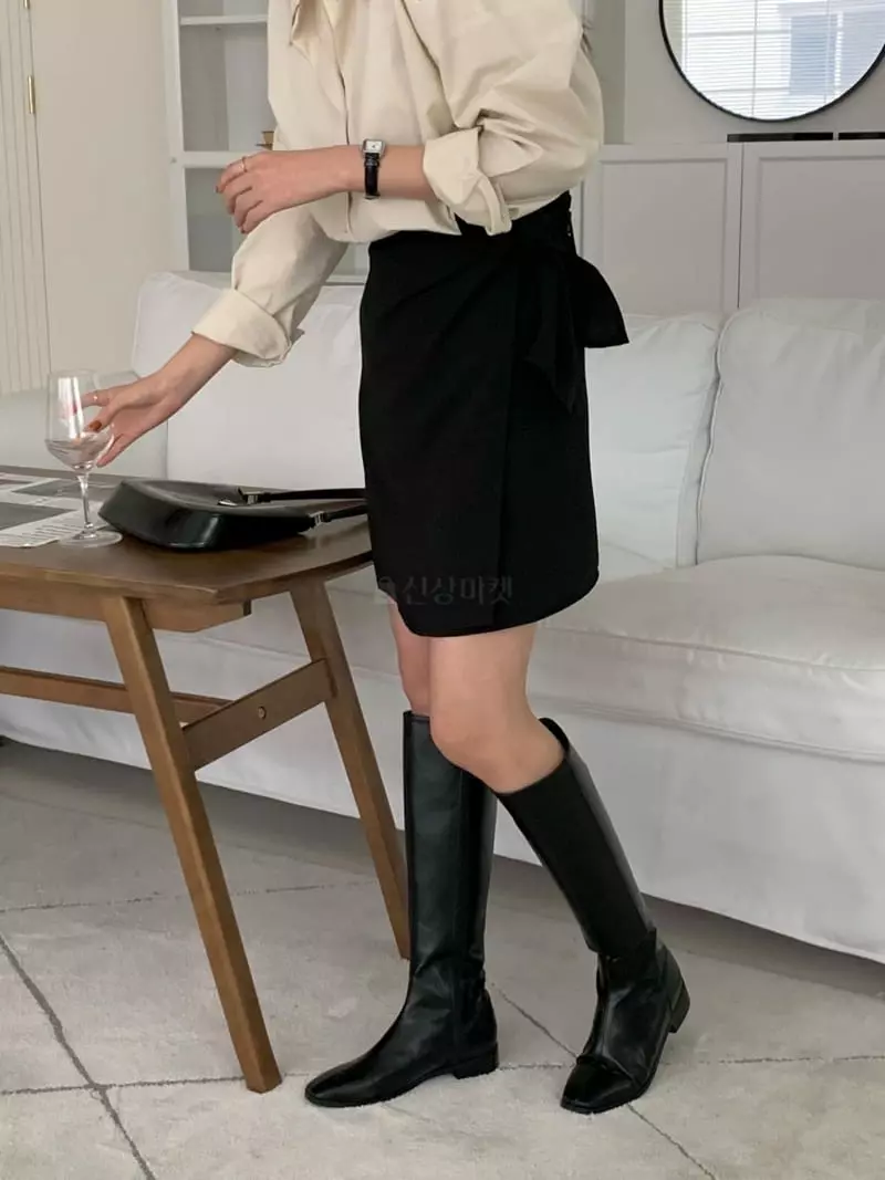 Ame - Korean Women Fashion - #vintagekidsstyle - Wraping Skirt - 11