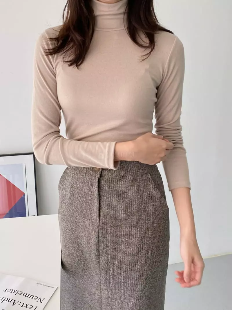 Ame - Korean Women Fashion - #womensfashion - Turtleneck Tee - 9