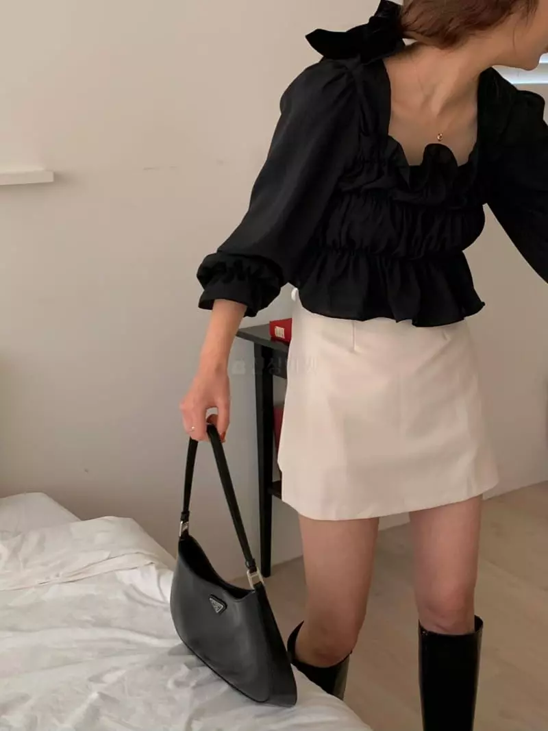Ame - Korean Women Fashion - #womensfashion - Twill Mini Skirt - 3