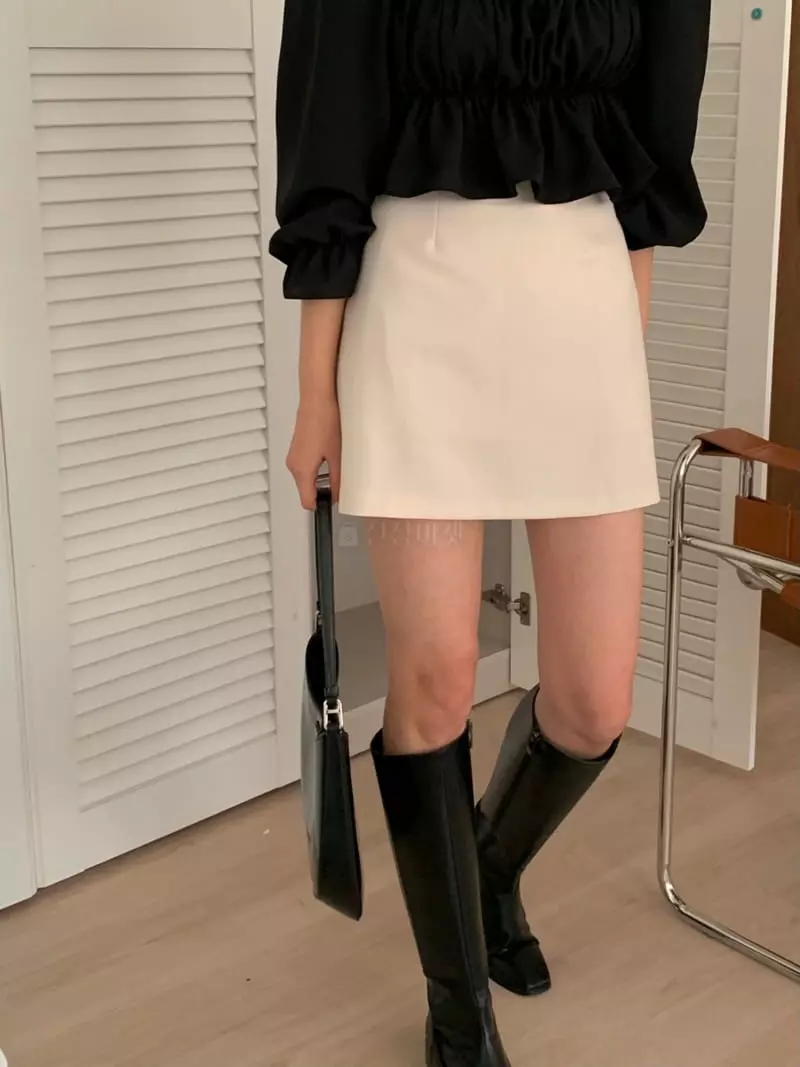 Ame - Korean Women Fashion - #womensfashion - Twill Mini Skirt - 5