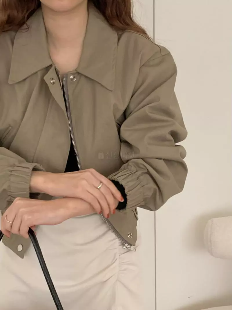 Ame - Korean Women Fashion - #womensfashion - Crop Field Jacket  - 3