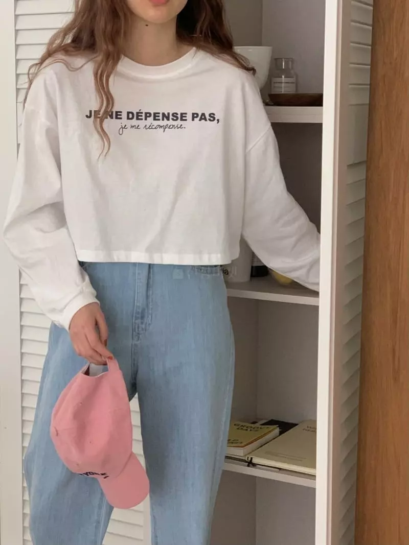 Ame - Korean Women Fashion - #womensfashion - Crop Tee - 2