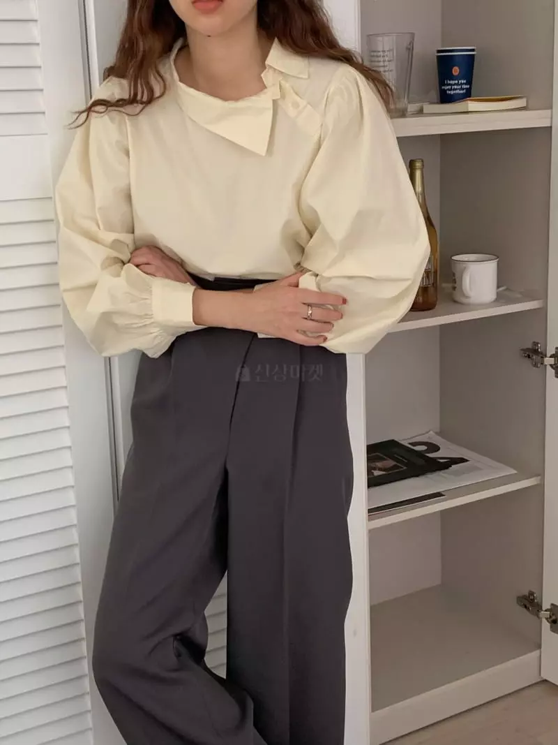 Ame - Korean Women Fashion - #womensfashion - Unbalance Shirt - 12