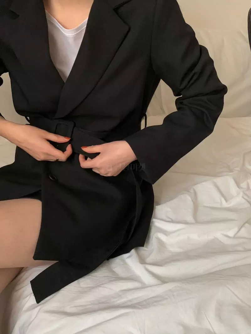 Ame - Korean Women Fashion - #womensfashion - Belt Jacket - 10