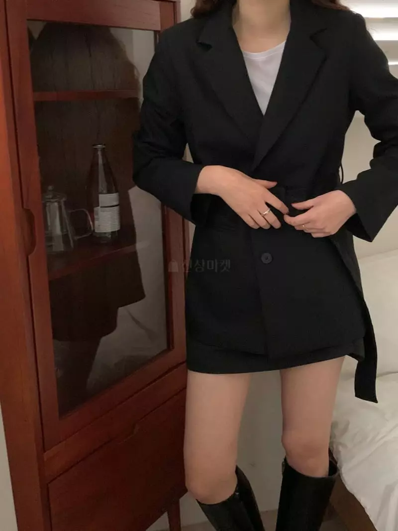 Ame - Korean Women Fashion - #womensfashion - Belt Jacket - 12