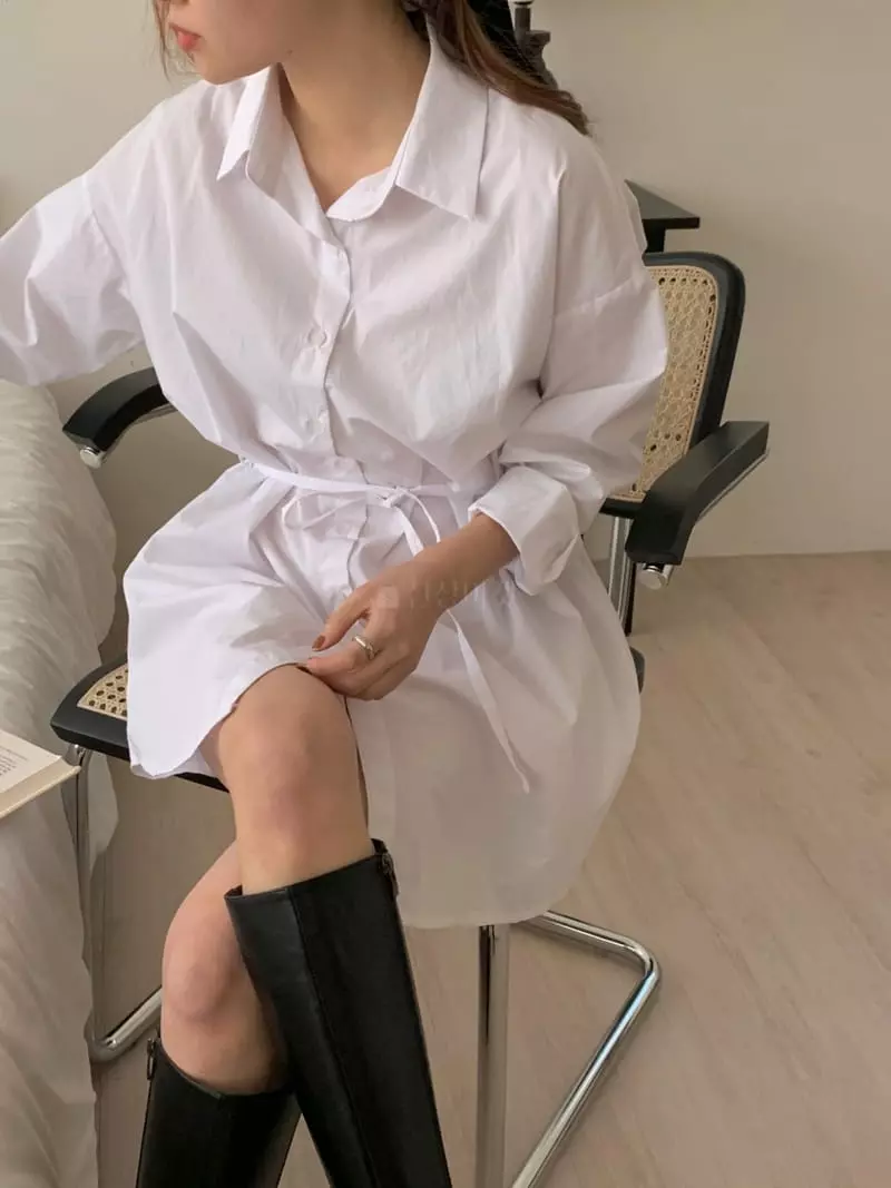 Ame - Korean Women Fashion - #womensfashion - Long Shirt One-piece - 6