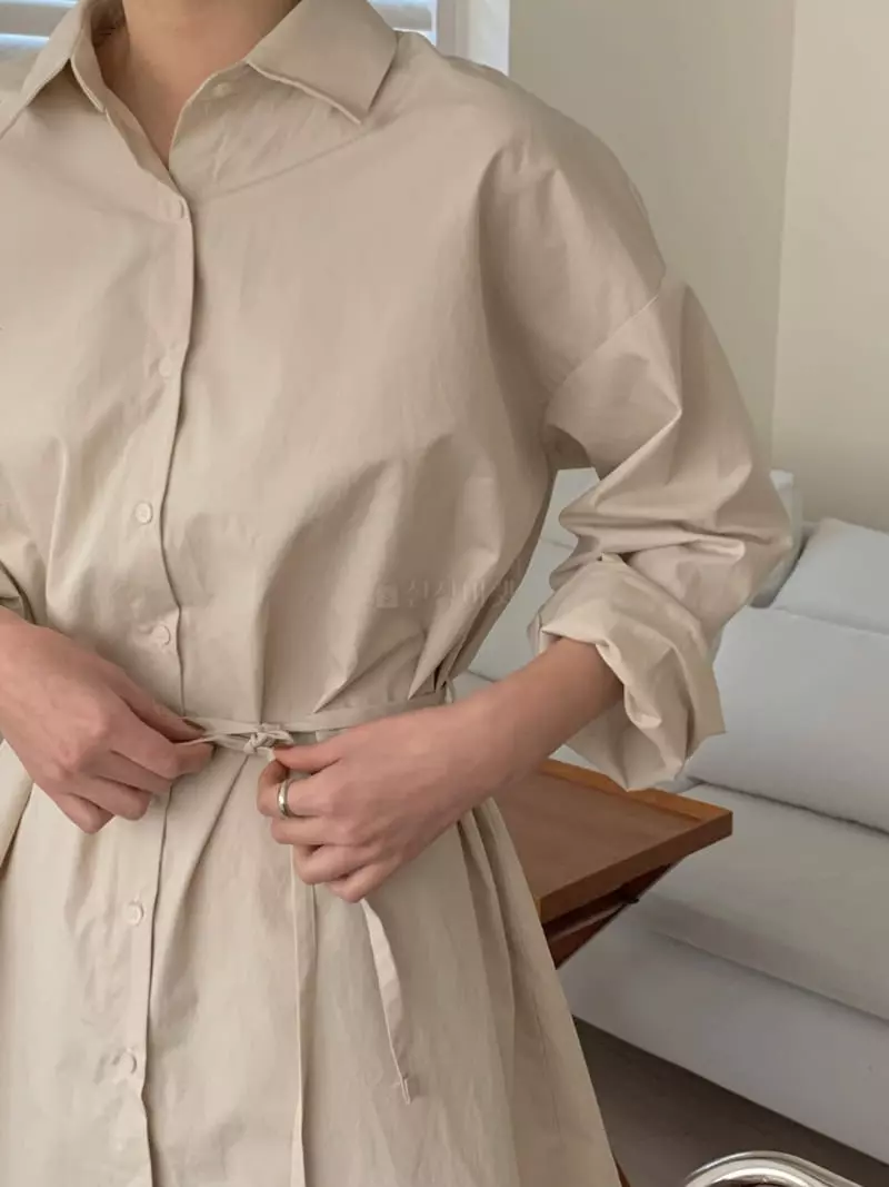 Ame - Korean Women Fashion - #womensfashion - Long Shirt One-piece - 8