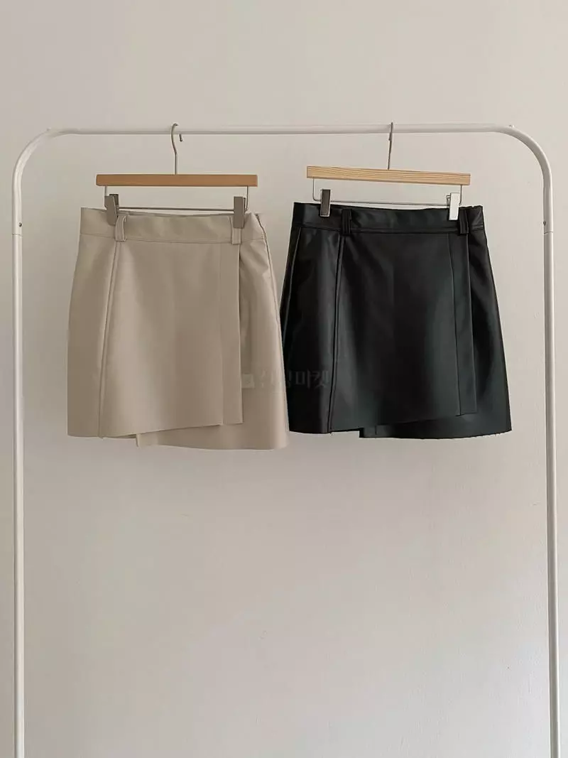 Ame - Korean Women Fashion - #womensfashion - Leather Skirt - 8