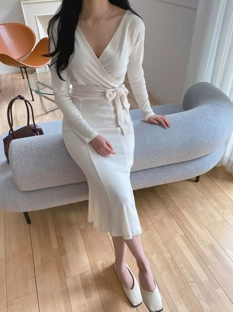 Ame - Korean Women Fashion - #womensfashion - Wrap One-piece - 6