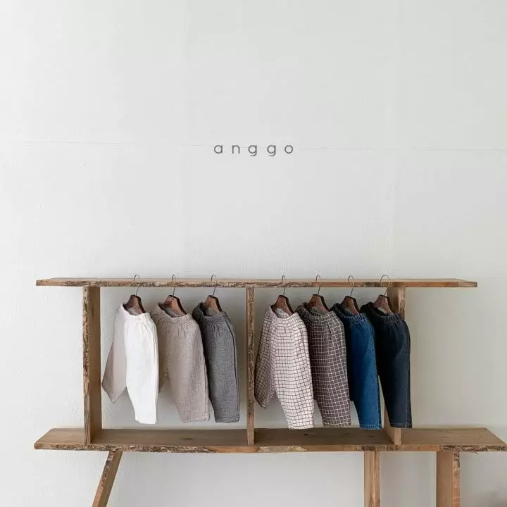 Anggo - Korean Children Fashion - #childofig - Pie Pants check denim - 4