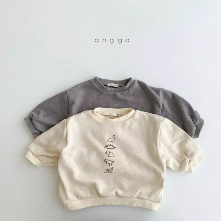 Anggo - Korean Children Fashion - #designkidswear - Dino Dino Sweatshirt - 12