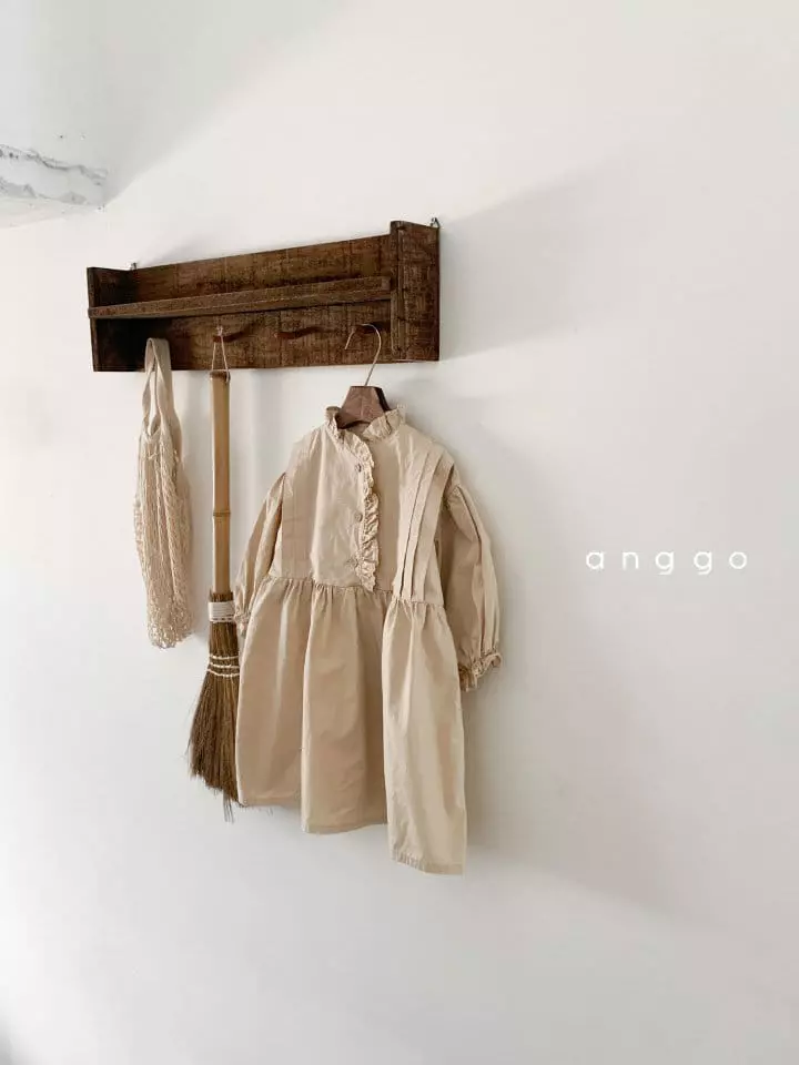 Anggo - Korean Children Fashion - #discoveringself - Milk Latte One-piece Flower - 9