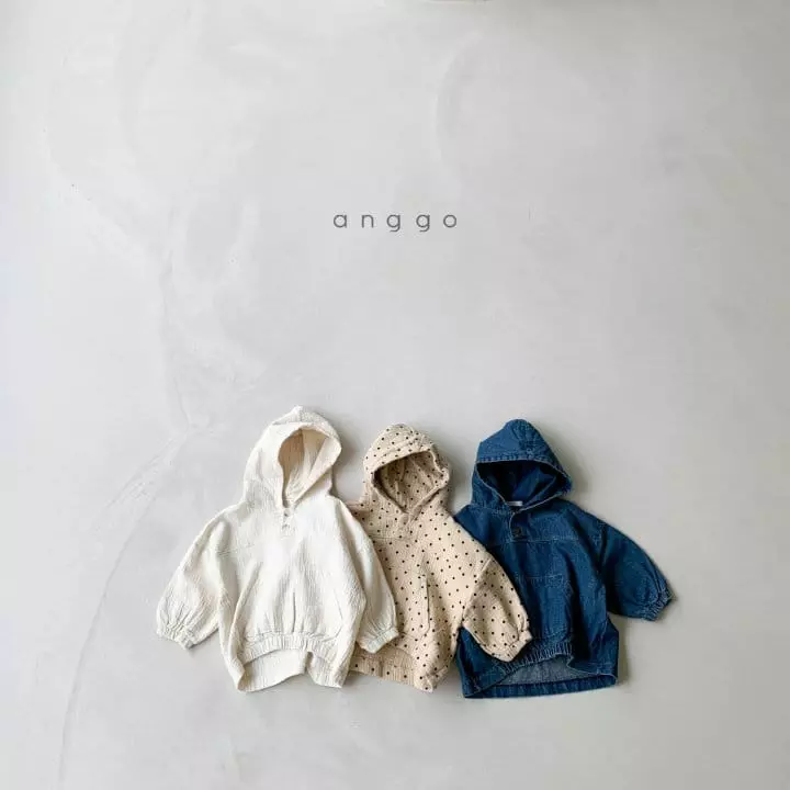 Anggo - Korean Children Fashion - #fashionkids - Frazzle Anorak cream denim - 8