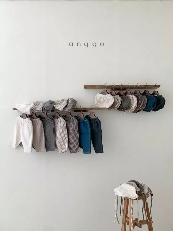 Anggo - Korean Children Fashion - #prettylittlegirls - Pie Pants check denim