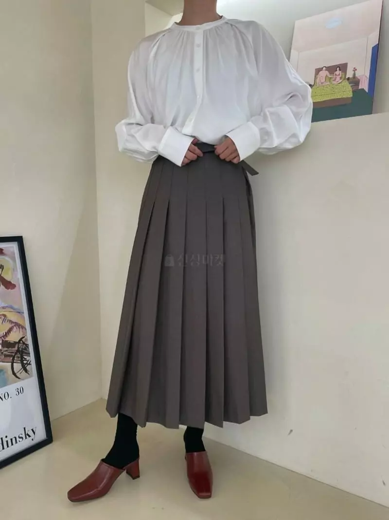 Ann Margret - Korean Women Fashion - #womensfashion - Wrap Winkle Skirt - 4
