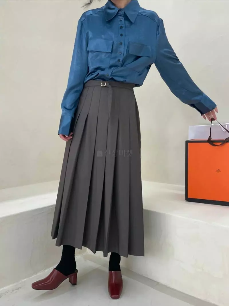 Ann Margret - Korean Women Fashion - #momslook - Wrap Winkle Skirt - 6