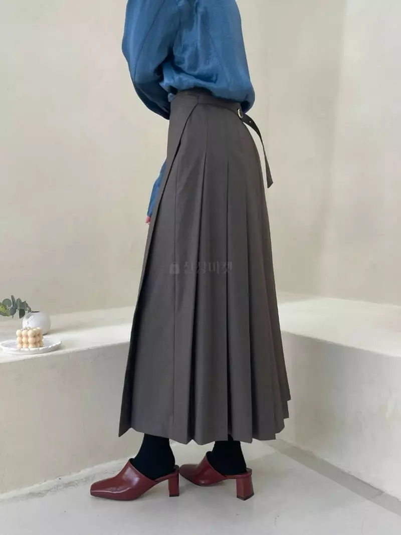 Ann Margret - Korean Women Fashion - #momslook - Wrap Winkle Skirt - 8