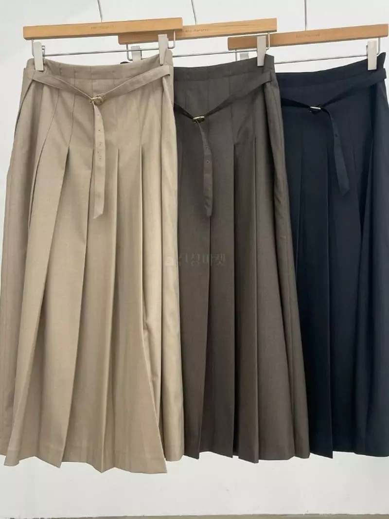 Ann Margret - Korean Women Fashion - #womensfashion - Wrap Winkle Skirt - 9