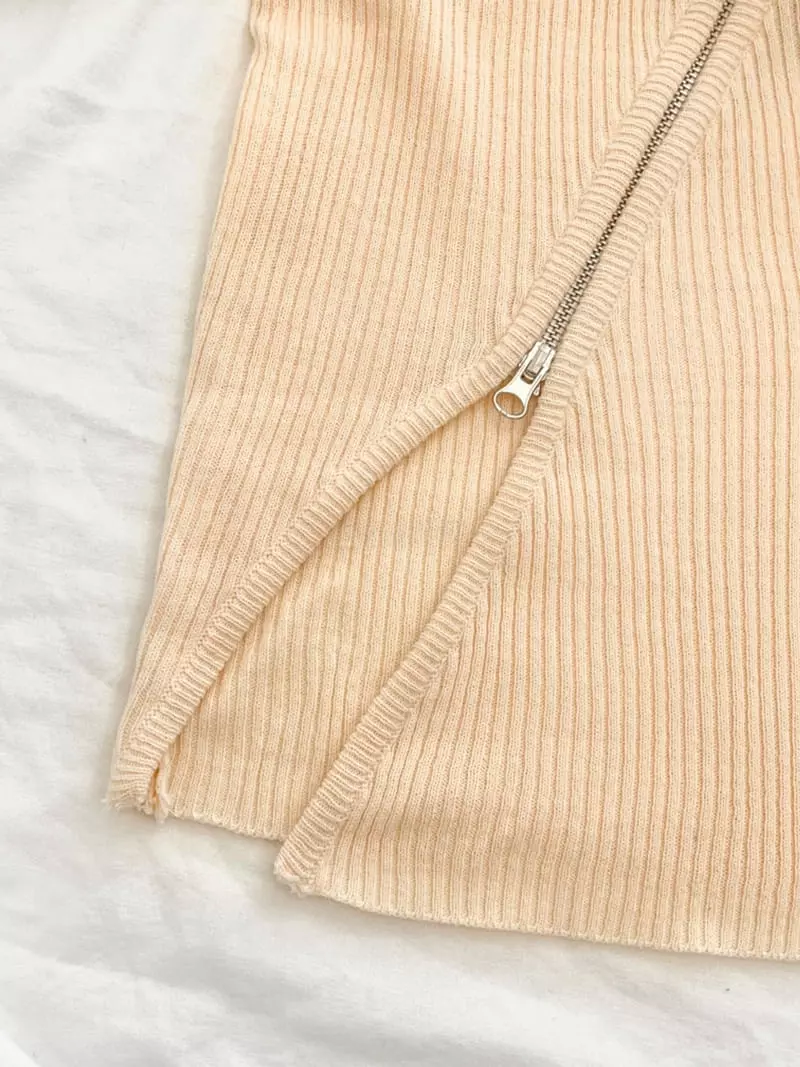 Anne - Korean Women Fashion - #momslook - Sasun Zipper Cardigan - 3