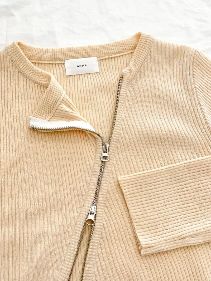 Anne - Korean Women Fashion - #momslook - Sasun Zipper Cardigan - 4