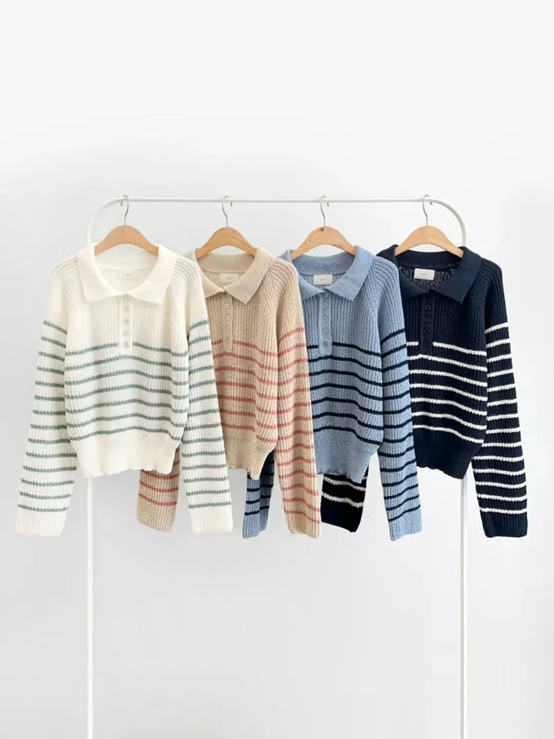 Anne - Korean Women Fashion - #momslook - Very Bookle Knir Tee