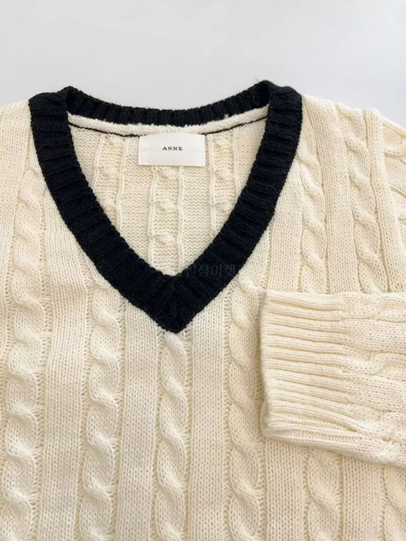 Anne - Korean Women Fashion - #momslook - Roy Color Knit Tee - 2