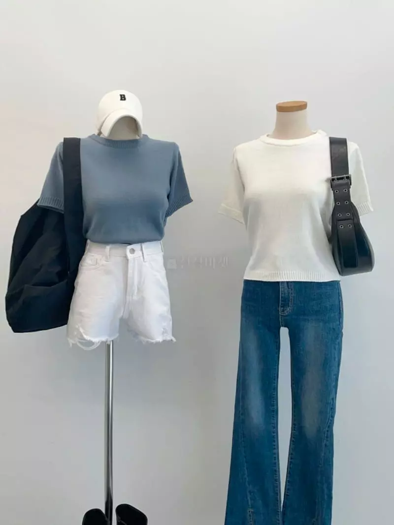 Anne - Korean Women Fashion - #womensfashion - Western Knit Tee - 3
