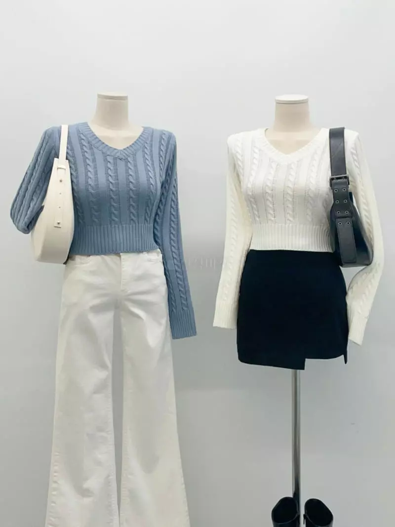 Anne - Korean Women Fashion - #womensfashion - Ella Twist Knit Tee - 2