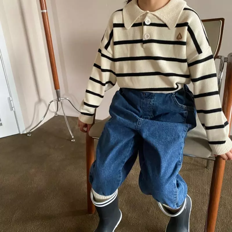 Apfel - Korean Children Fashion - #childofig - Button Knit Tee - 7