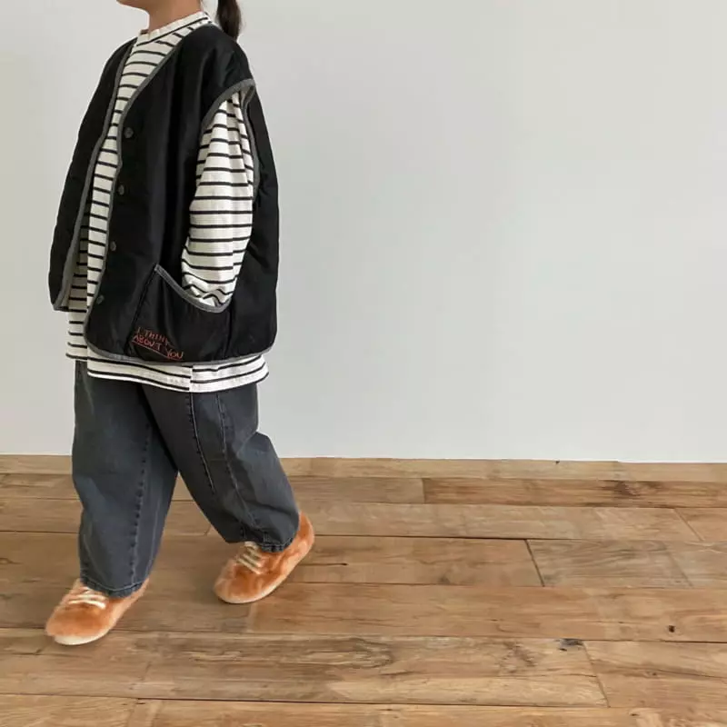 Apfel - Korean Children Fashion - #childrensboutique - About Denim Vest - 5