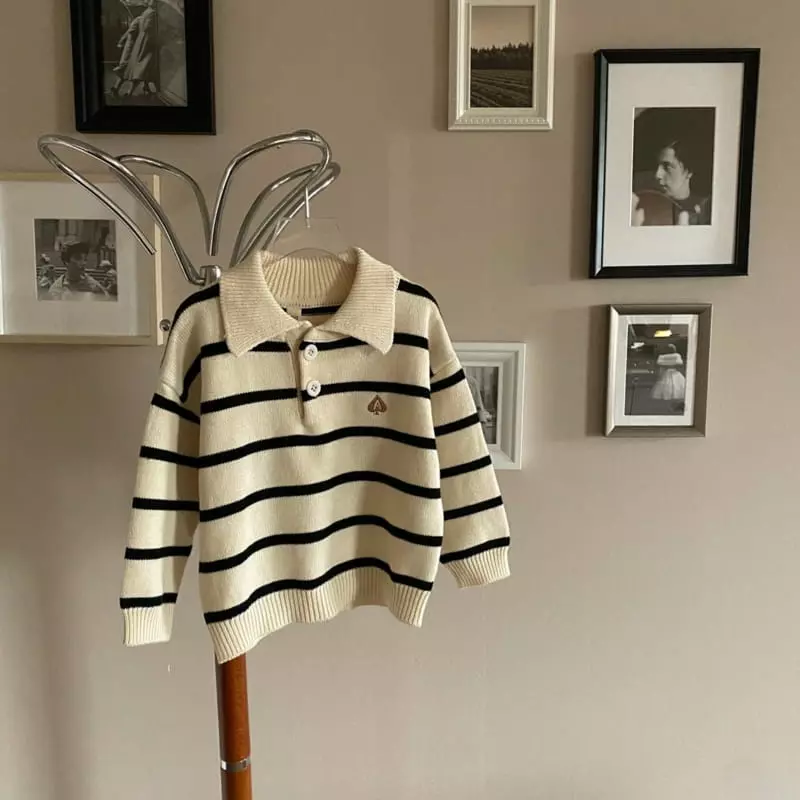 Apfel - Korean Children Fashion - #discoveringself - Button Knit Tee - 10