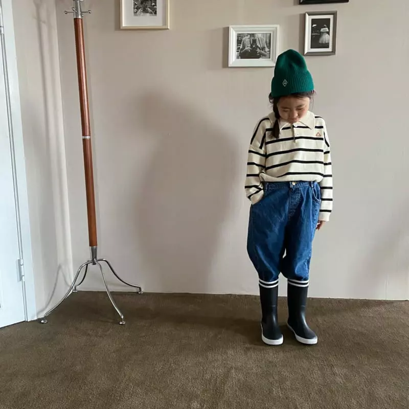 Apfel - Korean Children Fashion - #discoveringself - Line Denim Jeans