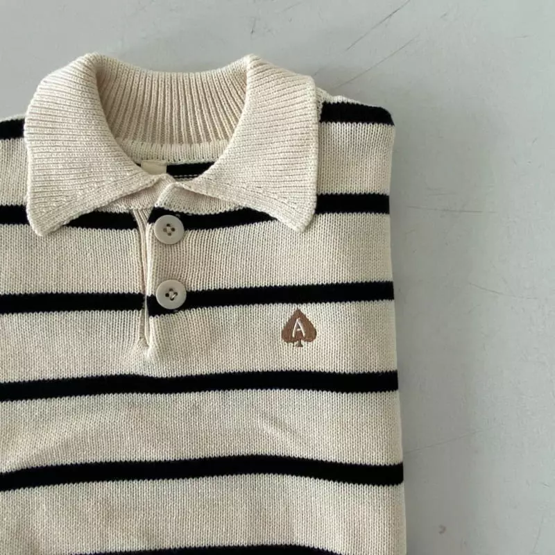 Apfel - Korean Children Fashion - #fashionkids - Button Knit Tee - 11