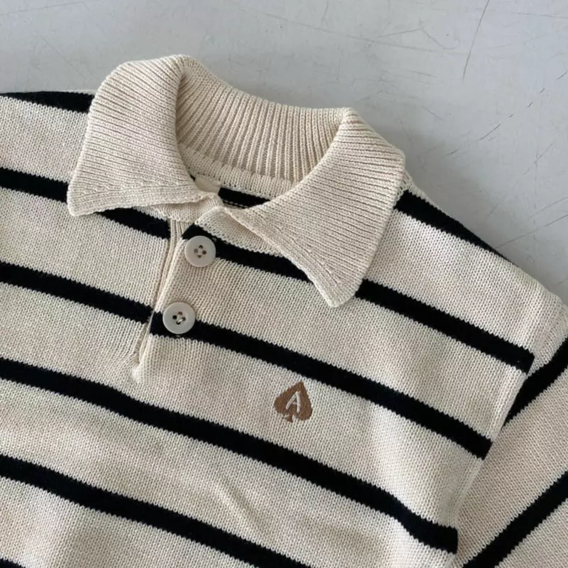 Apfel - Korean Children Fashion - #kidsshorts - Button Knit Tee - 12