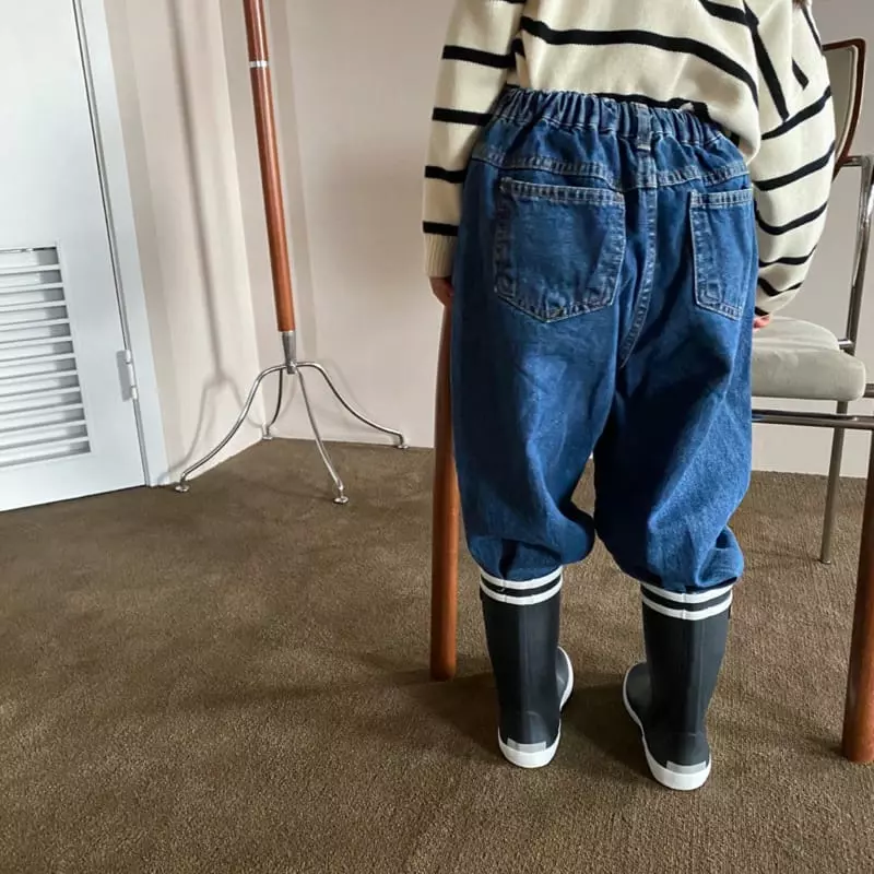 Apfel - Korean Children Fashion - #kidsshorts - Line Denim Jeans - 3