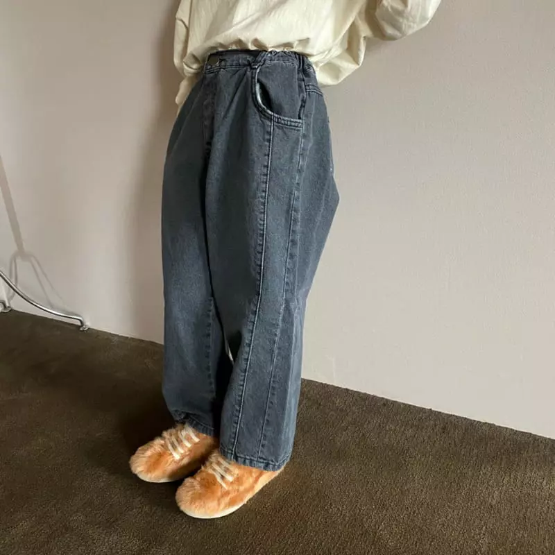 Apfel - Korean Children Fashion - #littlefashionista - Line Denim Jeans - 7