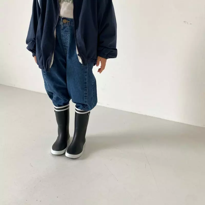 Apfel - Korean Children Fashion - #toddlerclothing - Line Denim Jeans - 12