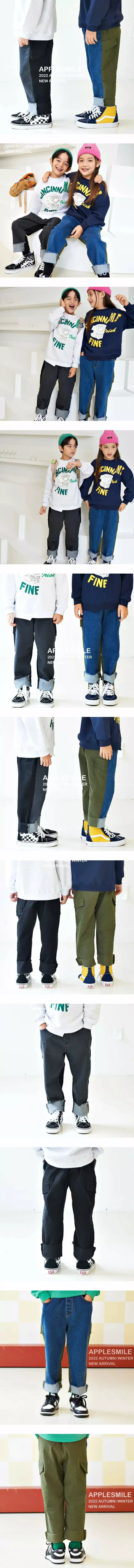 Apple Smile - Korean Children Fashion - #todddlerfashion - Half Half Pants