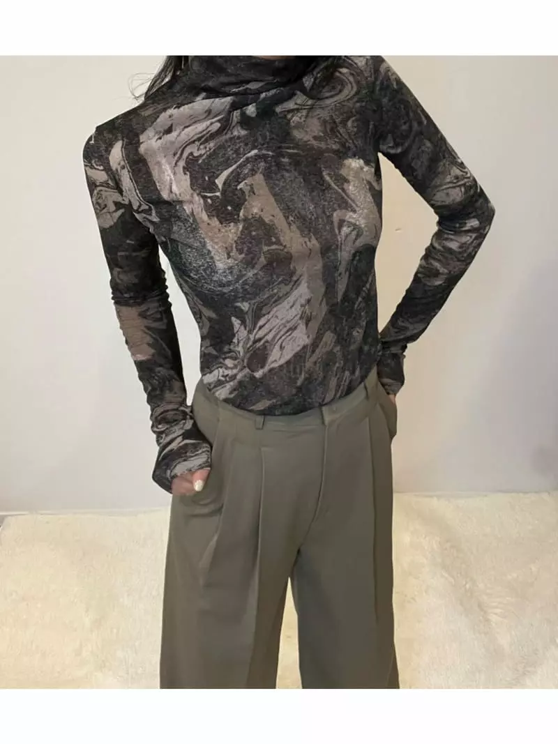 Arr - Korean Women Fashion - #momslook - Hey Turtleneck Tee - 11