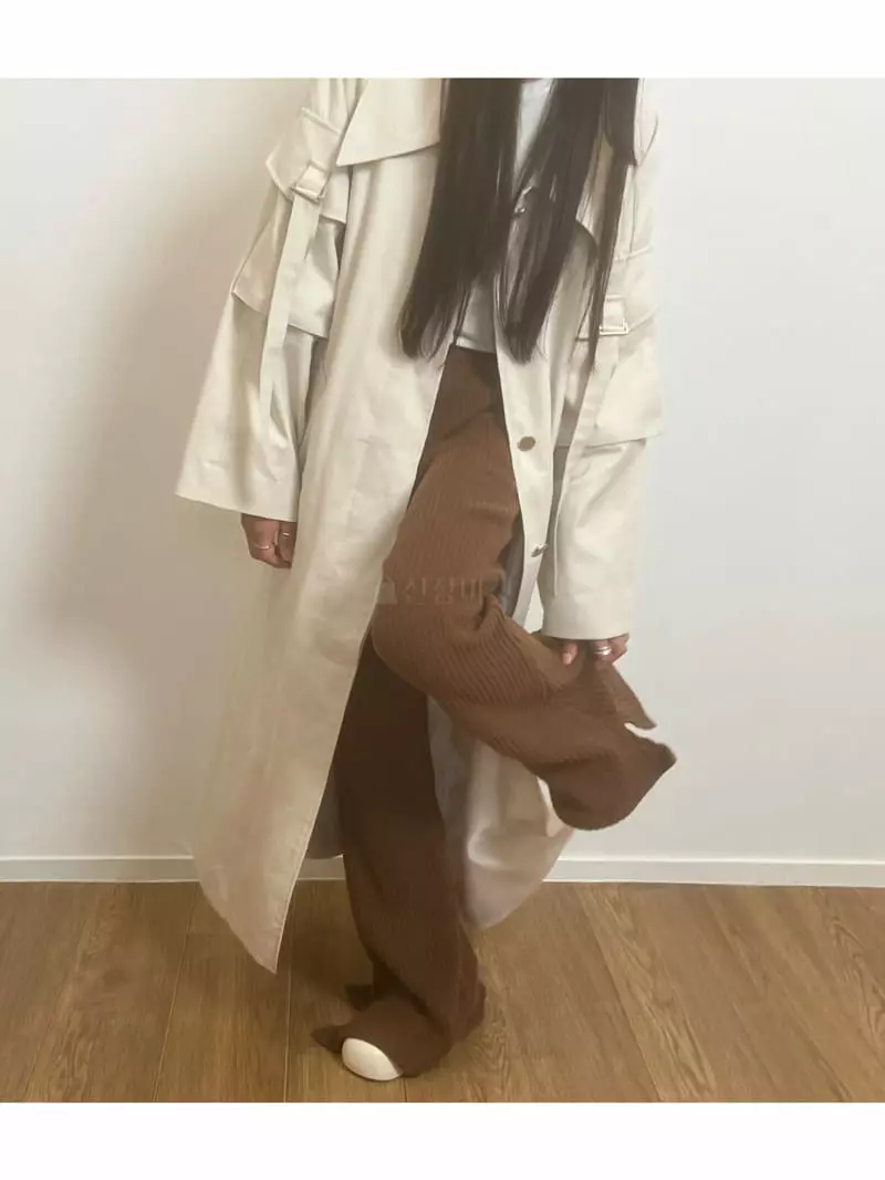 Arr - Korean Women Fashion - #romanticstyle - Slit Rib Pants - 6