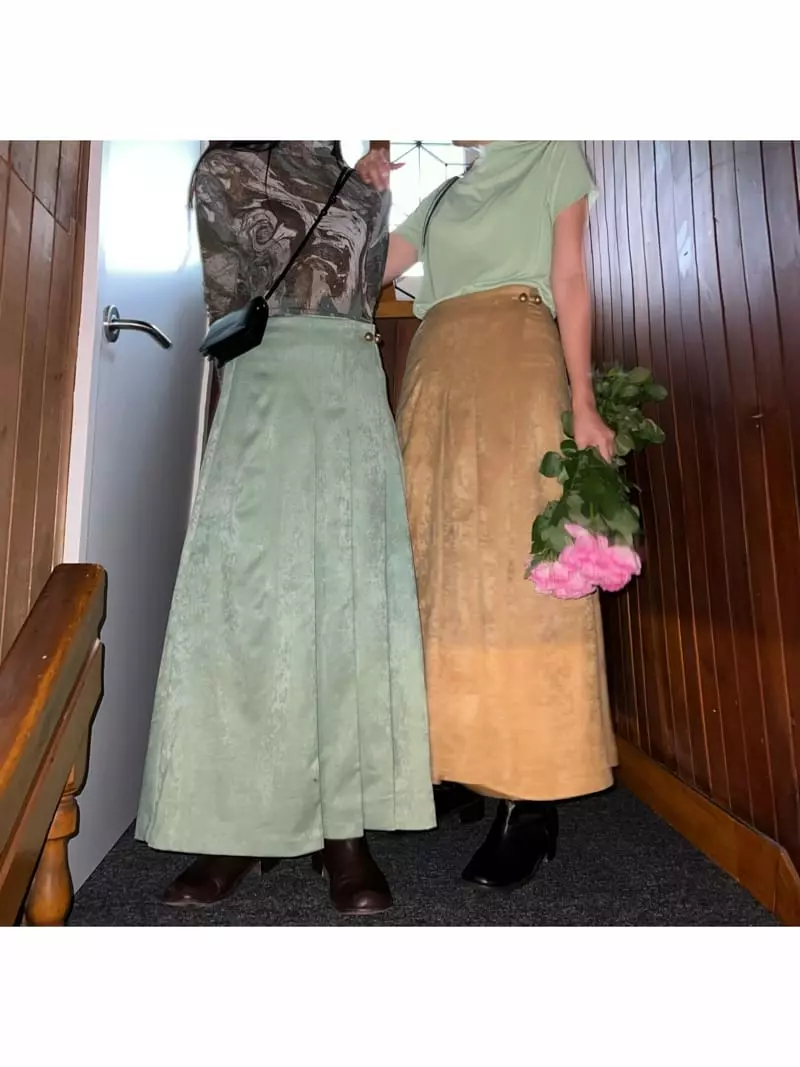 Arr - Korean Women Fashion - #romanticstyle - Wrinkle Wrap Skirt - 2