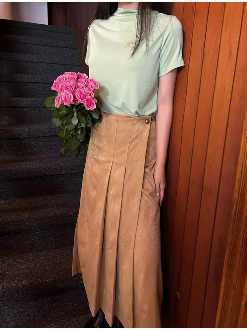 Arr - Korean Women Fashion - #womensfashion - Wrinkle Wrap Skirt - 9