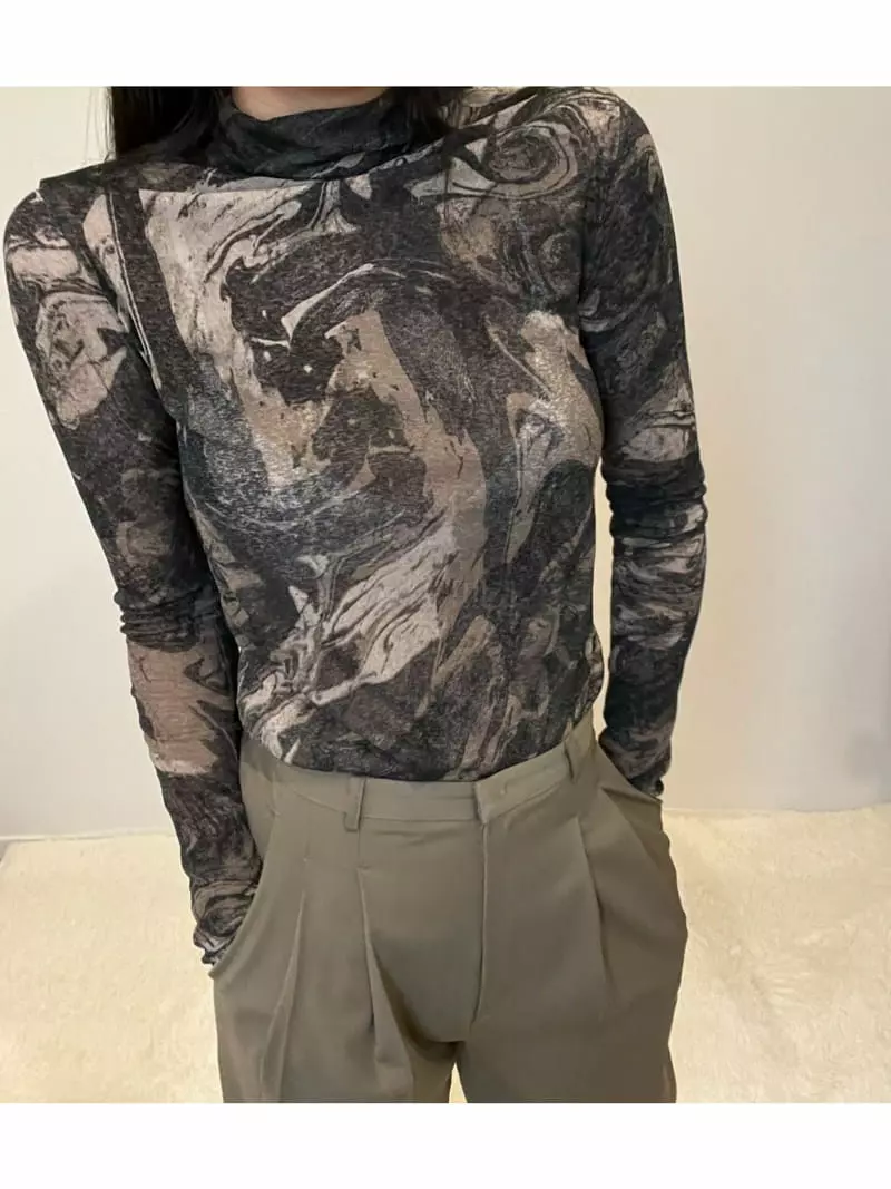 Arr - Korean Women Fashion - #womensfashion - Hey Turtleneck Tee - 12