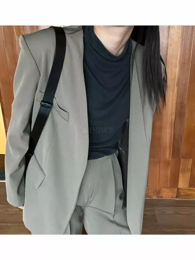 Arr - Korean Women Fashion - #womensfashion - Sand Half Turtleneck Tee - 7