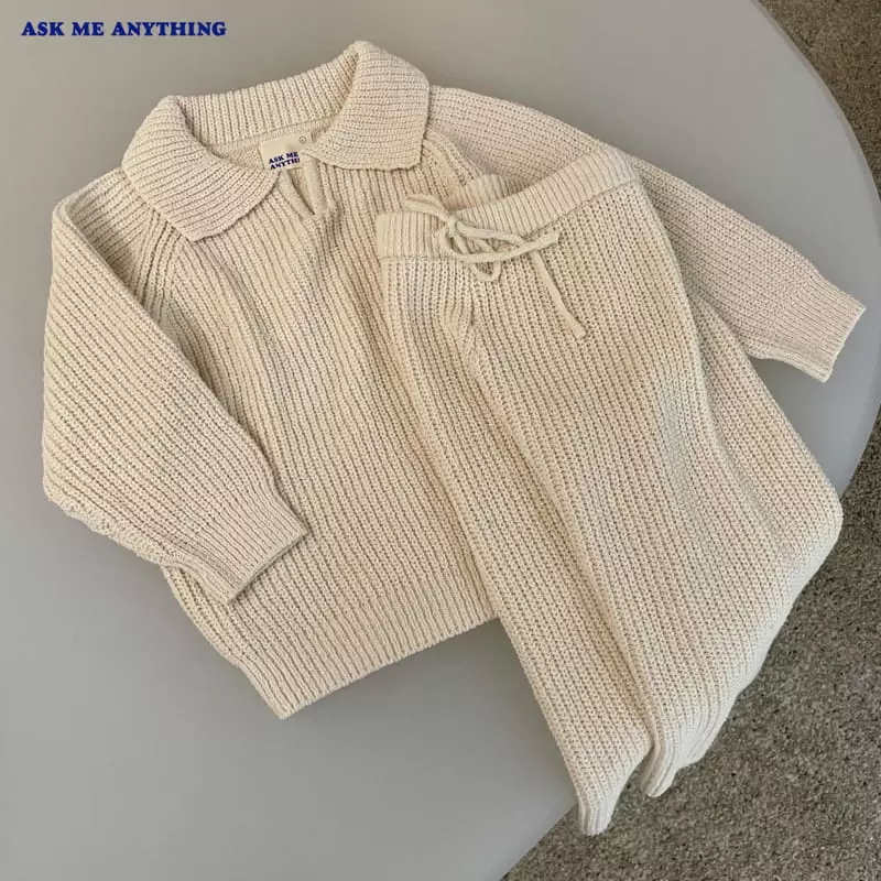 Ask Me Anything - Korean Children Fashion - #childofig - Coming Knit Top Bottom Set - 8