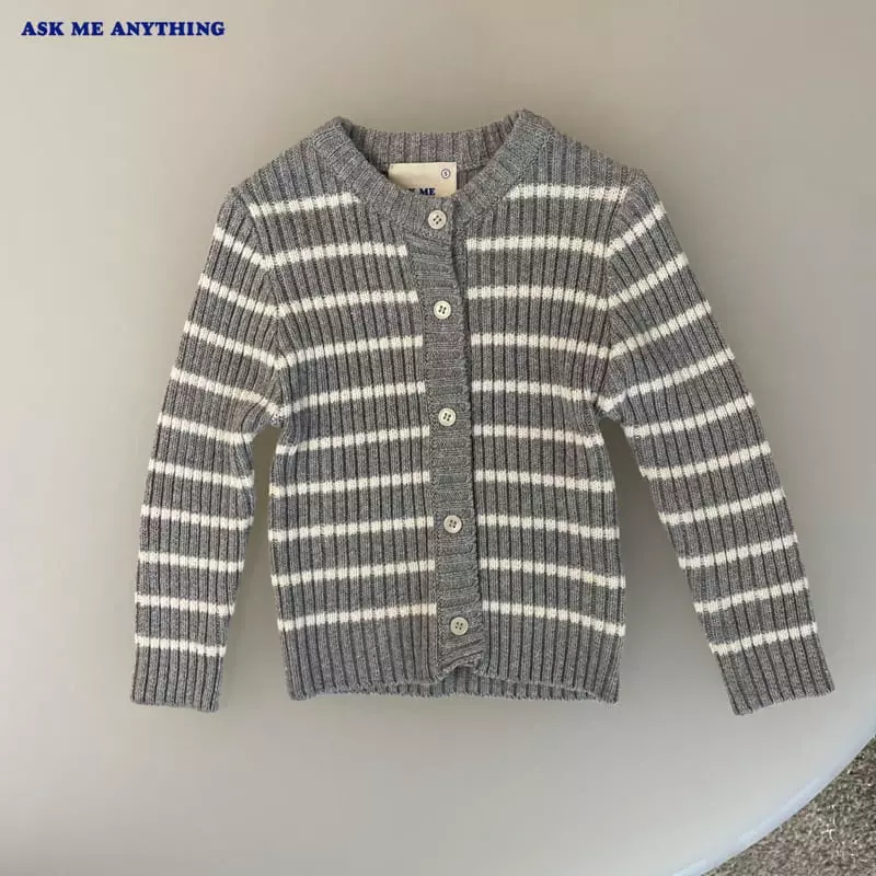 Ask Me Anything - Korean Children Fashion - #childrensboutique - Stripes Rib Caridnga - 7