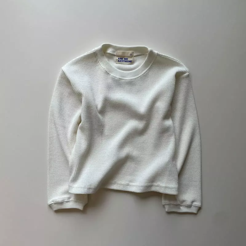 Ask Me Anything - Korean Children Fashion - #designkidswear - Long Waffle Tee - 2